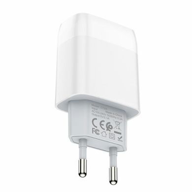 Мережевий зарядний пристрій HOCO C72A Glorious single port charger White