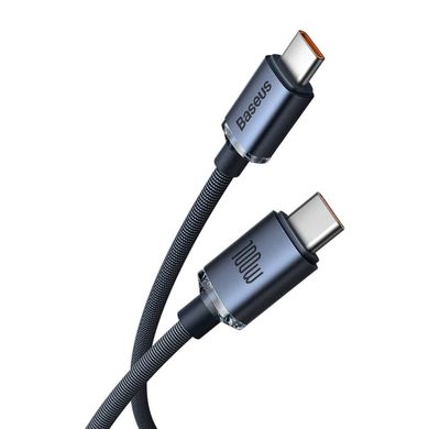 Кабель Baseus Crystal Shine Series Fast Charging Data Cable Type-C to Type-C 100W 2m Black