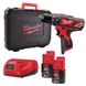 Дриль-шурупокрут акумуляторний MILWAUKEE, M12 BDD-202C