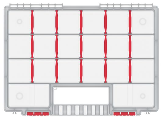 Органайзер для дрібних деталей, 14", 344*249*50, NORT, KNO35255T, Kistenberg