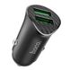 Автомобільний зарядний пристрій HOCO Z39 Farsighted dual port QC3.0 car charger Black