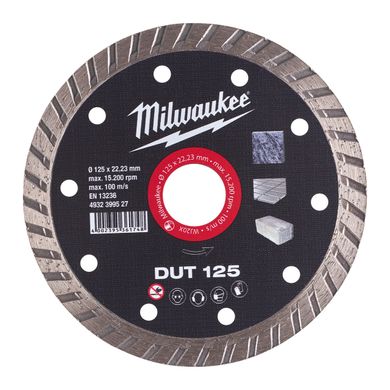 Диск алмазний MILWAUKEE DUT 125, Ø125мм (4932399527)