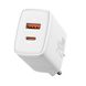 Мережевий зарядний пристрій Baseus Compact Quick Charger U+C 20W EU White