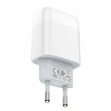 Мережевий зарядний пристрій HOCO C73A Glorious dual port charger White