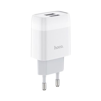 Мережевий зарядний пристрій HOCO C73A Glorious dual port charger White