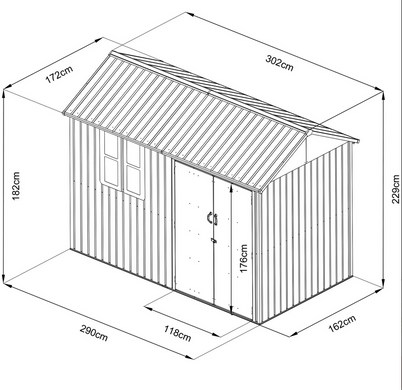 Садовий будиночок - HECHT 6X10 NORD