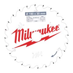 Диск пиляльний MILWAUKEE, Ø190/30мм, 24 зуб.