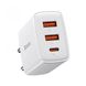 Мережевий зарядний пристрій Baseus Compact Quick Charger 2U+C 30W EU White