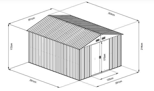 Садовий будинок металевий HECHT 10X10 PLUS