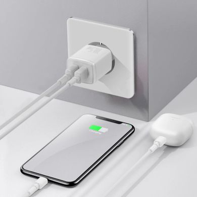 Мережевий зарядний пристрій Baseus Compact Charger 2U 10.5W EU White