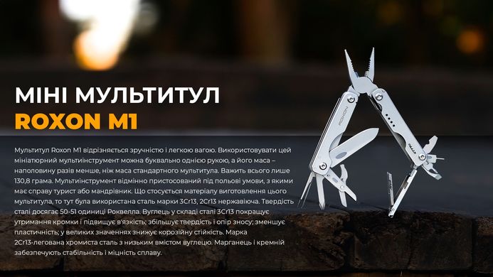 Міні мультитул Roxon M1, сірий