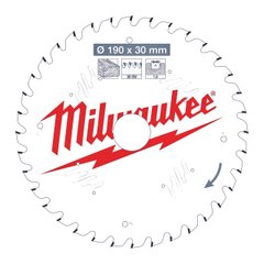 Диск пиляльний MILWAUKEE, Ø190/30/1,6мм