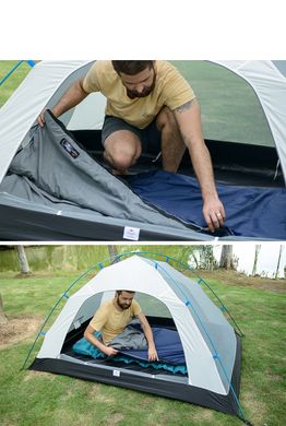 Спальник надлегкий Naturehike Ultra light LW 180 NH15S003-D, (20°C), p-p M, лівий, блакитний