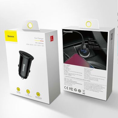Автомобільний зарядний пристрій Baseus Circular Plastic A+C 30W (CCALL-YS01)