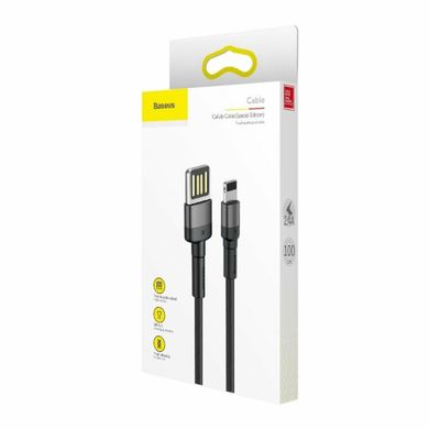 Кабель Baseus Cafule Cable（Special Edition）USB For iP 1m Grey+Black