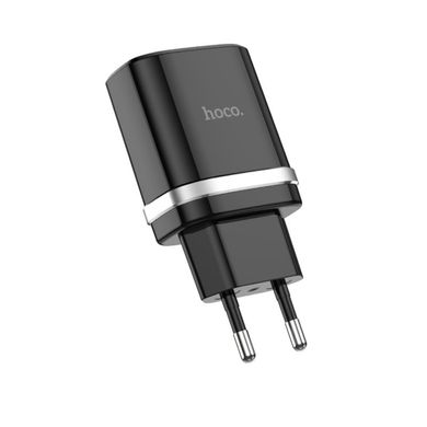 Мережевий зарядний пристрій HOCO C12Q Smart QC3.0 charger Black