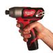 Гвинтокрут акумуляторний 1/4" HEX MILWAUKEE, M12 BID-202C, 112Нм, (+ зар.пристрій, 2 акум.Х 2Аг, кейс)