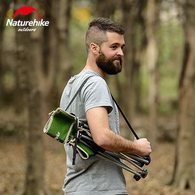 Стілець складаний Naturehike NH16J001-J, 600D Oxford / сталь, хакі