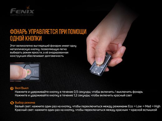 Ліхтар наключний Fenix E03R V2.0