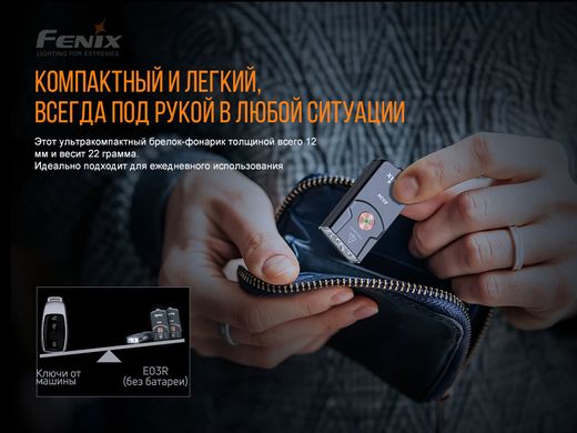 Ліхтар наключний Fenix E03R V2.0