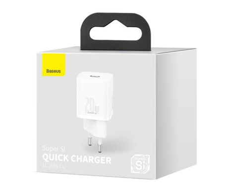 Мережевий зарядний пристрій Baseus Super Si Quick Charger 1C 20W EU White