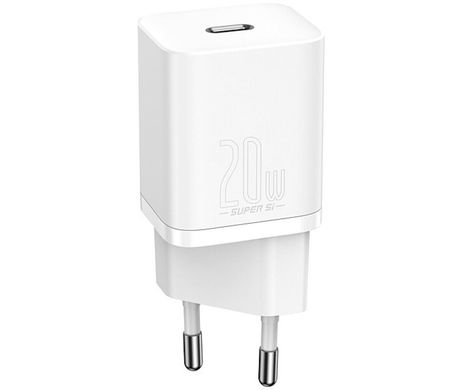 Мережевий зарядний пристрій Baseus Super Si Quick Charger 1C 20W EU White