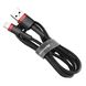 Кабель Baseus Cafule Cable USB For Lightning 2.4A 0.5m Red+Black