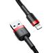 Кабель Baseus Cafule Cable USB For Lightning 2.4A 0.5m Red+Black